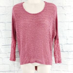 🔵BOGO FREE🔵 California Gypsy Pink Hi Lo Top Dolman Sleeve Sz XS